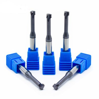 Hassas Çimentolu Katı Karbür İplik Kesme Yönlendirici Bit CNC Freze 3 Diş